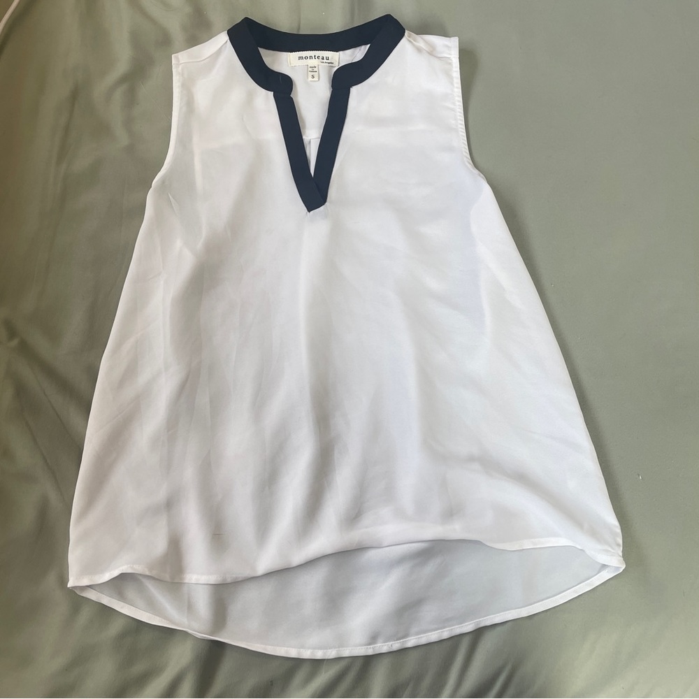 monteau white blouse tanktop